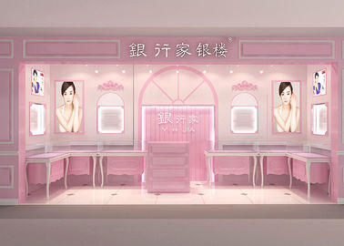 Dễ dàng cài đặt phòng trưng bày Khóa hiển thị Logo Acrylic Màu sắc hoàn thiện màu hồng
