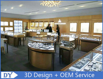 Đẹp S / S cửa hàng đồ trang sức trưng bày trường 3D thiết kế Beige + trắng mờ