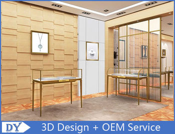 Các tủ trưng bày đồ trang sức thiết kế 3D sang trọng cho cửa hàng / Tủ trưng bày đồ trang sức thủy tinh