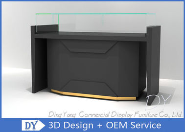 Matte Black Store Jewelry Display Cases / Jewelry Counter Display