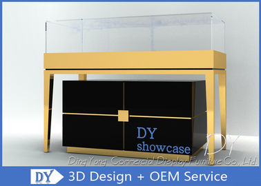 S / S + MDF + Glass + Lights vàng đồ trang sức phòng trưng bày nội thất thiết kế 3D