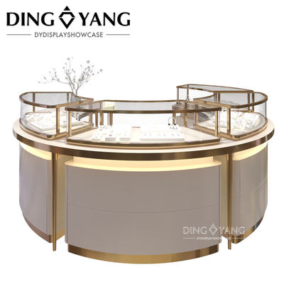 chất lượng  Modern Fashion Style Round Jewelry Shop Showcase No Installation With Low Power Consumption Lights nhà máy