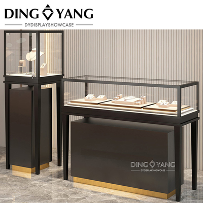 Màn hình hiển thị đồ trang sức sang trọng màu đen tiêu chuẩn với đèn tiêu thụ năng lượng thấp