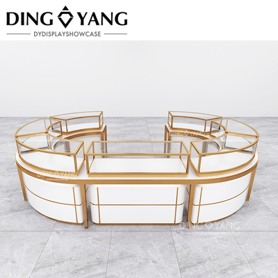 High End Big Center Island Showcase Jewelry Display Customize Factory, Cung cấp dịch vụ giải pháp một cửa và thiết kế 3D