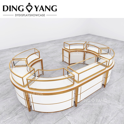 High End Big Center Island Showcase Jewelry Display Customize Factory, Cung cấp dịch vụ giải pháp một cửa và thiết kế 3D