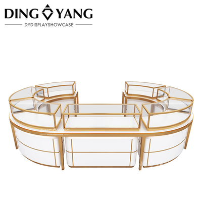 High End Big Center Island Showcase Jewelry Display Customize Factory, Cung cấp dịch vụ giải pháp một cửa và thiết kế 3D