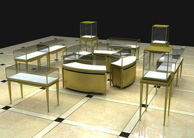 Modern Luxury Stain Steel Jewellery Shop Display Counters hình chữ nhật hình vuông