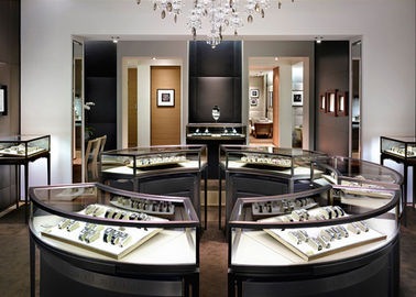 Modern Luxury Stain Steel Jewellery Shop Display Counters hình chữ nhật hình vuông