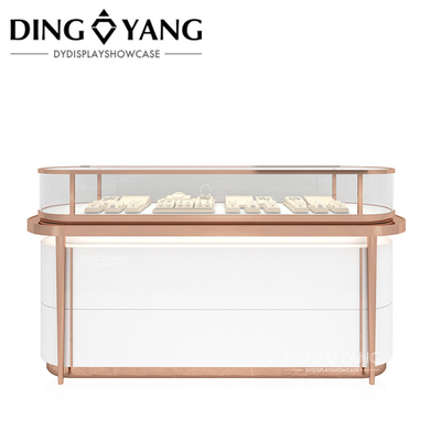 Rose Golden Custom Glass Jewellery Display Cabinet Với chất lượng tốt và giá tốt, Showcases Factory Direct Sell