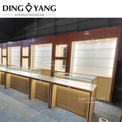 Nhà máy trưng bày tủ kính đồ trang sức bằng gỗ không khung, Nhà sản xuất tủ trưng bày đồ trang sức chuyên nghiệp